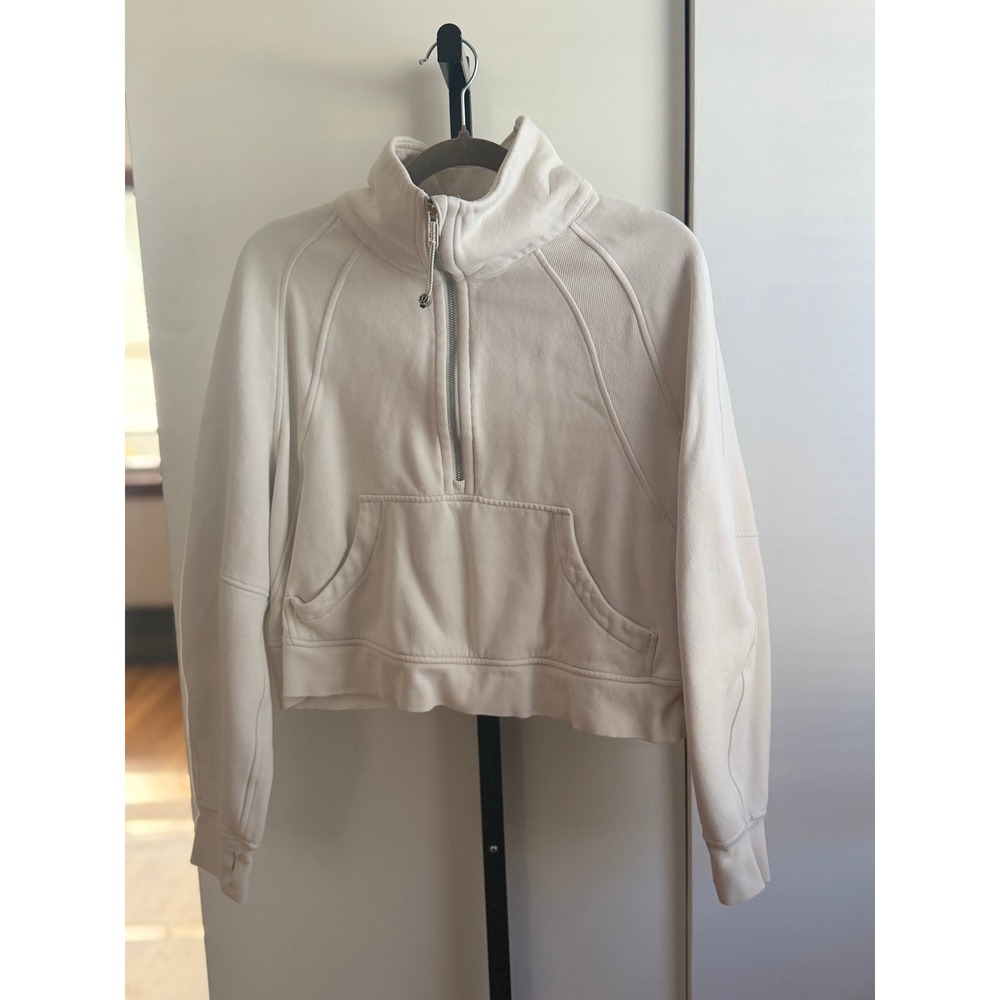 Lululemon Scuba Oversized Funnel-Neck Half Zip – Size M/L – Natural Ivory